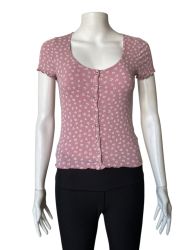 Дамска блуза на цветя с къс ръкав AMERICAN EAGLE S