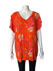 Дамска блуза с къс ръкав на цветя AVELLA L