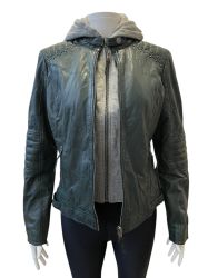 Кожено дамско яке с качулка ALPENBLITZ L