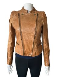 Кожено дамско яке ZARA M