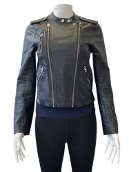 Кожено дамско яке H&M 2XS