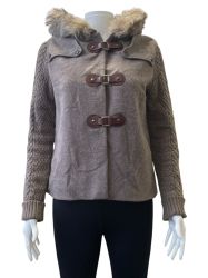 Пухкава дамска жилетка с качулка MASSIMO DUTTI S