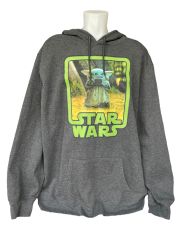 Сив мъжки суичър с качулка и картинка STAR WARS 3XL