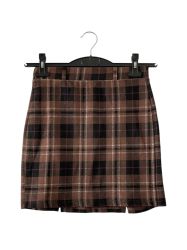 Карирана дамска пола с копче TERRANOVA S