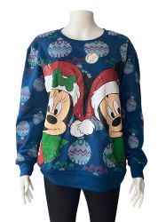 Дамско горнище с ДИСНИ герои и работещи коледни лампички DISNEY XL