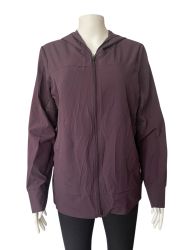 Дамско спортно горнище с джобчета, качулка и цип MARIKA L