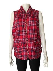 Дамско елече с джобове, копчета и цип CROWN & IVY XL