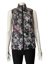 Дамско елече на цветя, с джобове и цип BE INSPIRED XS