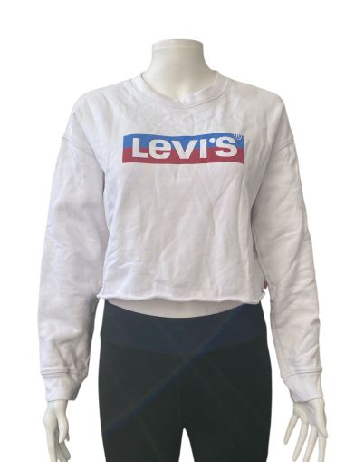 Дамски OVERSIZE памучен crop суичър LEVI'S S