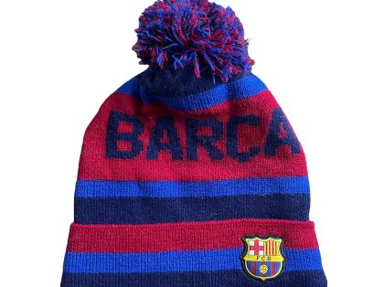 Плетена шапка с помпон FC BARCELONA
