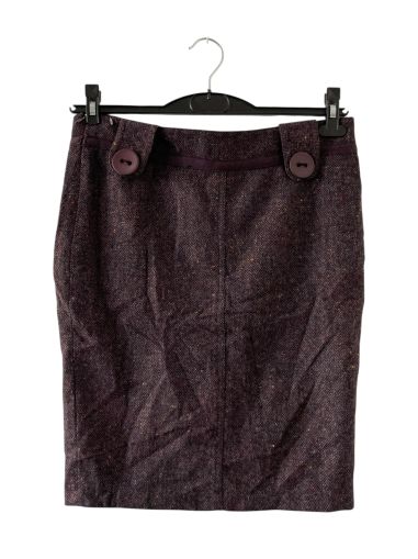 Вълнена дамска пола с джобчета, копчета и цепка HELLO GORGEOUS M