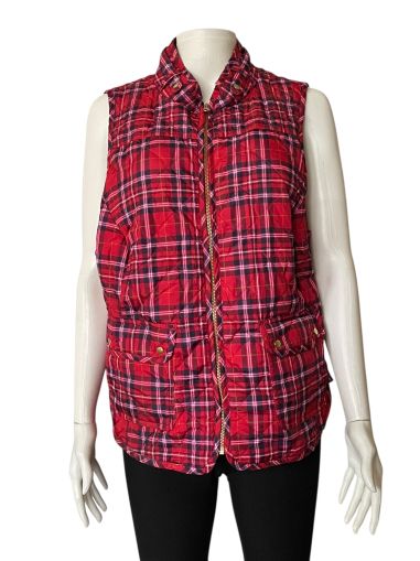 Дамско елече с джобове, копчета и цип CROWN & IVY XL