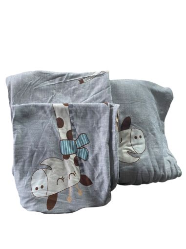 Комплект еластичен калъф за диван и калъфки (2бр.) с панди 