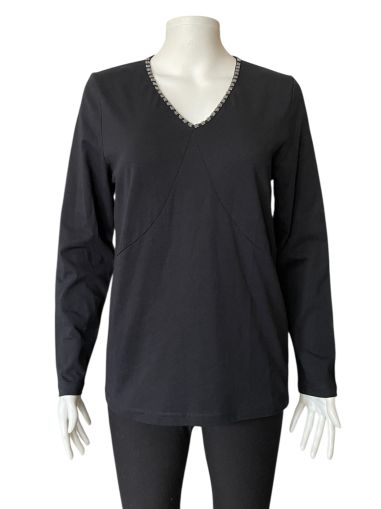 Памучна дамска блуза с дълъг ръкав CHARMANT M