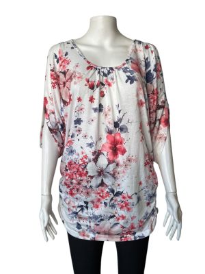 Дамска OVERSIZE блуза на цветя ANISTON M