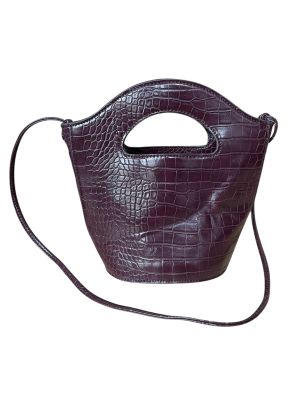 Крокодилска дамска чанта MANGO