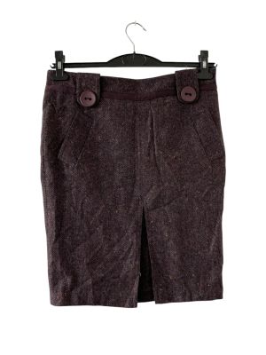 Вълнена дамска пола с джобчета, копчета и цепка HELLO GORGEOUS M