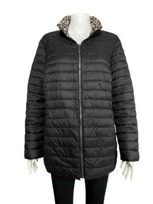 Дамско преходно яке с две лица, джобчета и цип BARBARA LEBEK XL