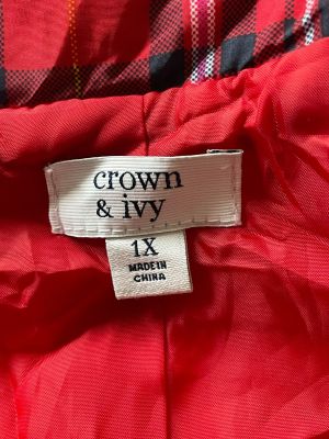 Дамско елече с джобове, копчета и цип CROWN & IVY XL