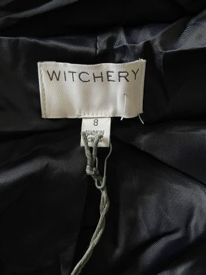 Дамско елече с джобове, копчета, пухкава качулка и цип WITCHERY S
