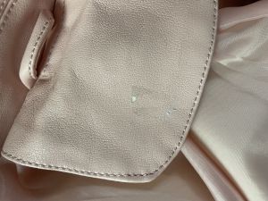 Дамско кожено яке с джобове, копчета и ципове S