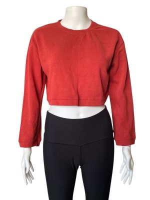 Дамска crop блуза с дълъг ръкав L