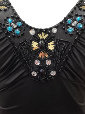 Дамска рокля с камъни, с цип AMISU S